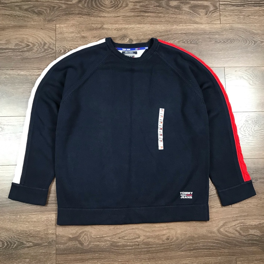 Tommy Hilfiger Men’s Vintage 2002 Tommy Jeans Crewneck Pullover Sweater Size XL